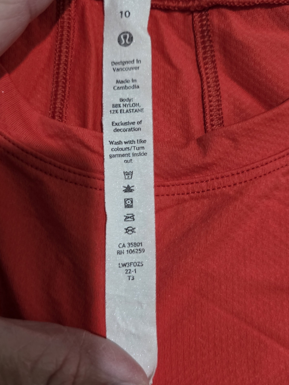 lululemon Bright Red Long Sleeve Shirt